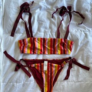 Zimmermann Striped Tie Bikini